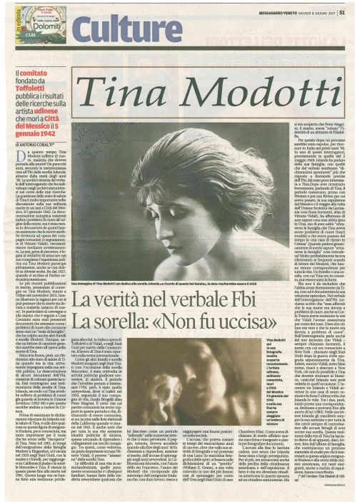 Tina Modotti - La verit nel verbale FBI